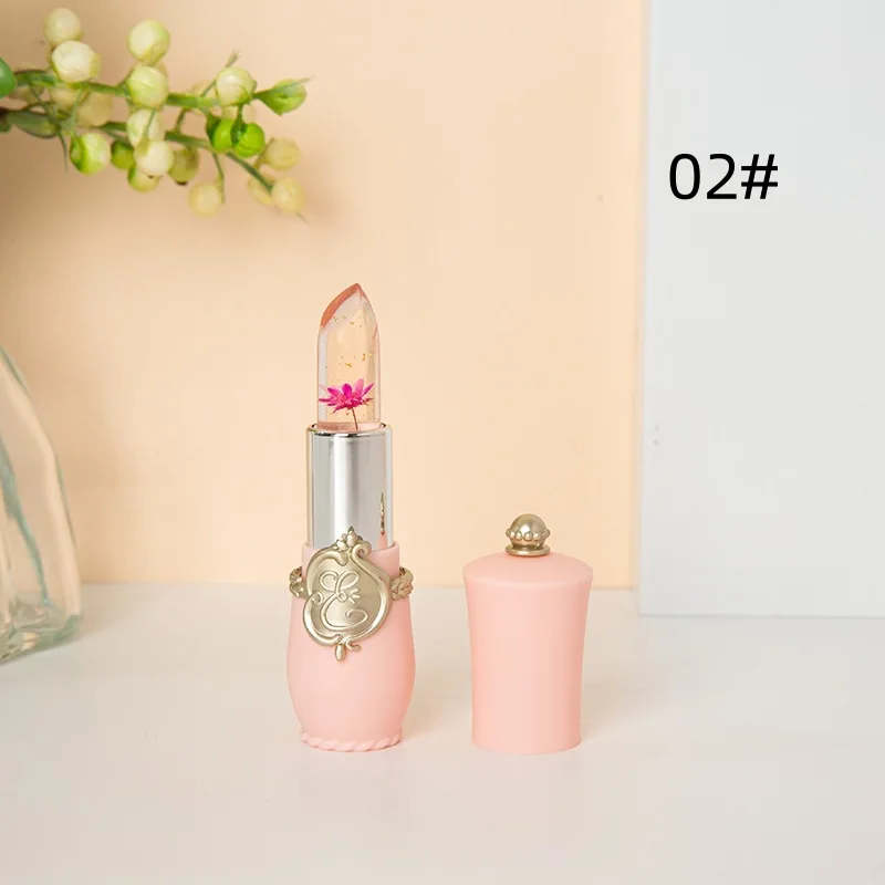 Jelly Flower Lipstick Lip Balm Waterproof Color Changing Long Lasting 6 Colors lip balm lip makeup