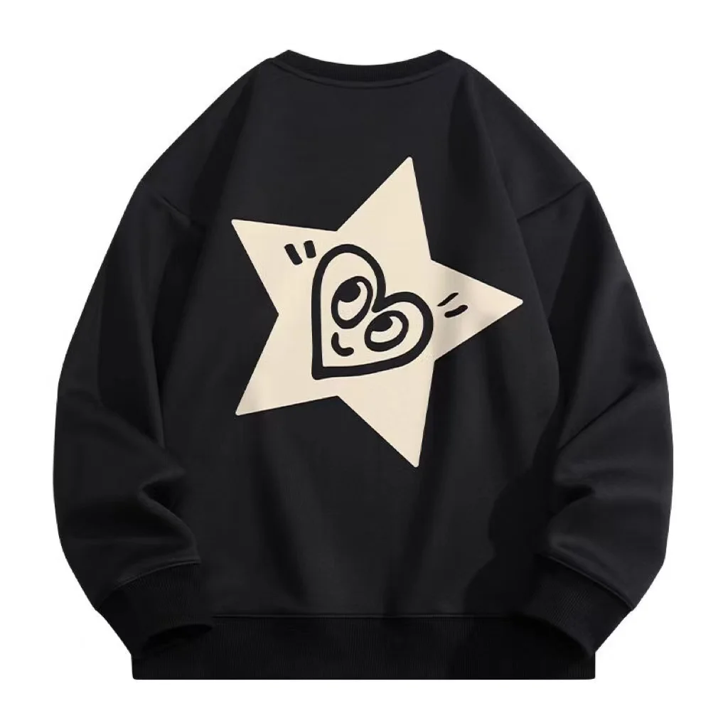 

Новинка осень/зима 2023 Мужская толстовка в стиле хип-хоп мозаичный принт Love из чистого хлопка повседневная парная свободная ткань