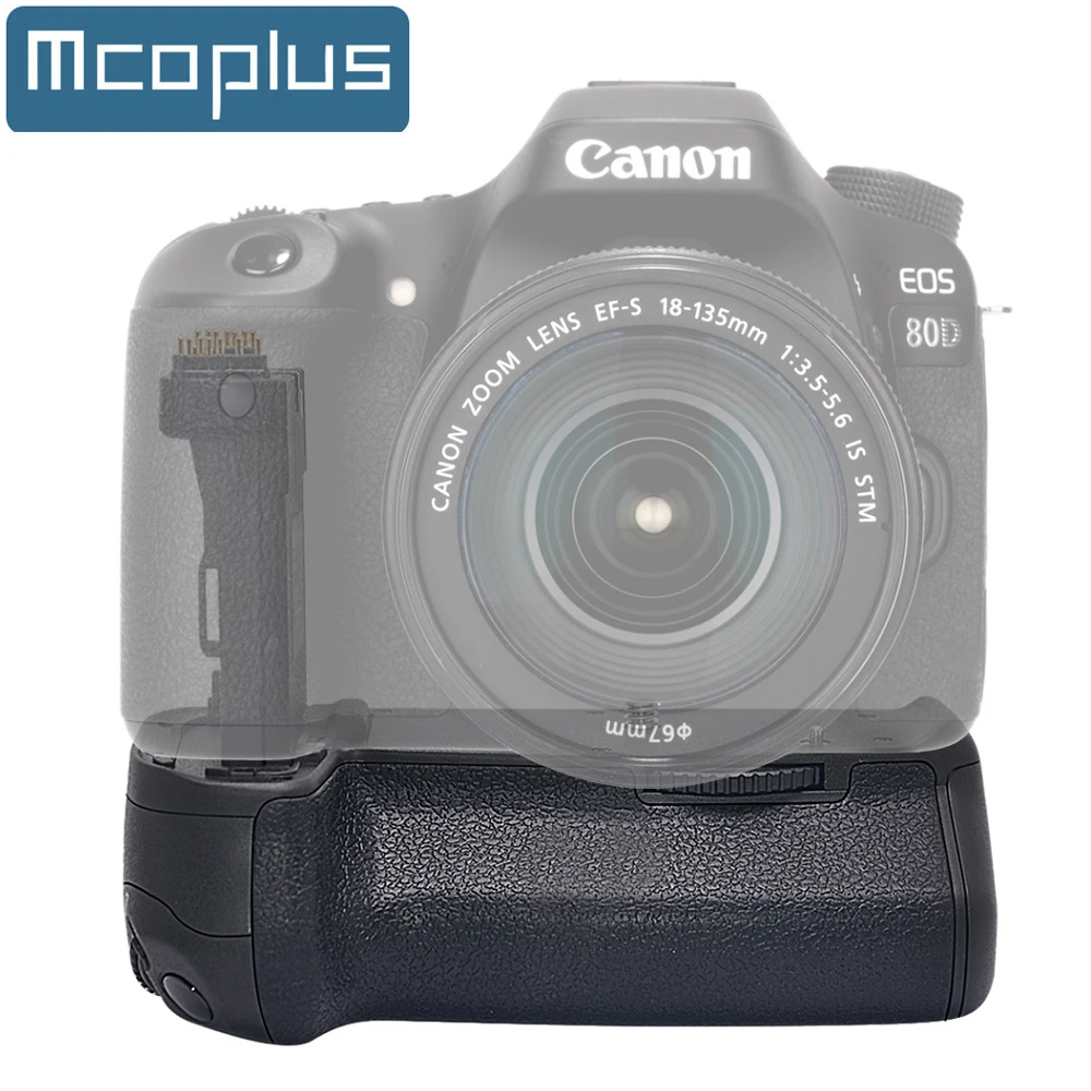 Mcoplus BG-70D Vertical Battery Grip Holder For Canon EOS 70D 80D 90D DSLR Camera Replace as BG-E14