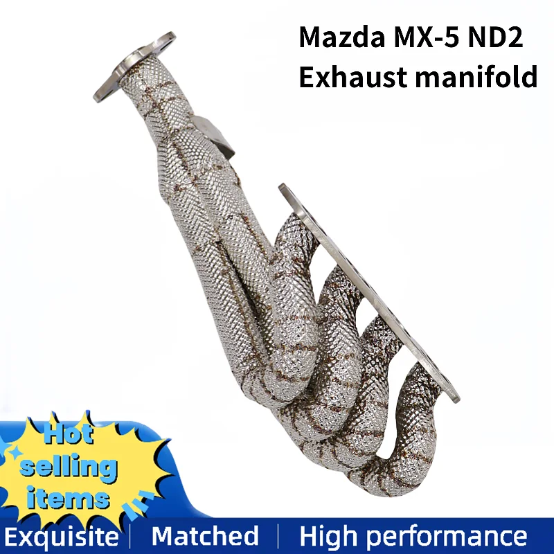 Automotive head exhaust manifold suitable for Mazda MX-5 ND2 equidistant catalytic converter exhaust system