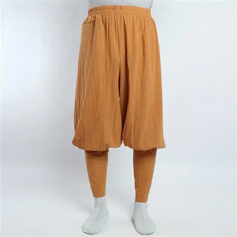 Cotton Monk Pants Summer Cotton Linen Monk Pants Buddhist Zen Lay Trousers Traditional Chinese Bottoms Buddha Shaolin Monk Kung Fu Pants