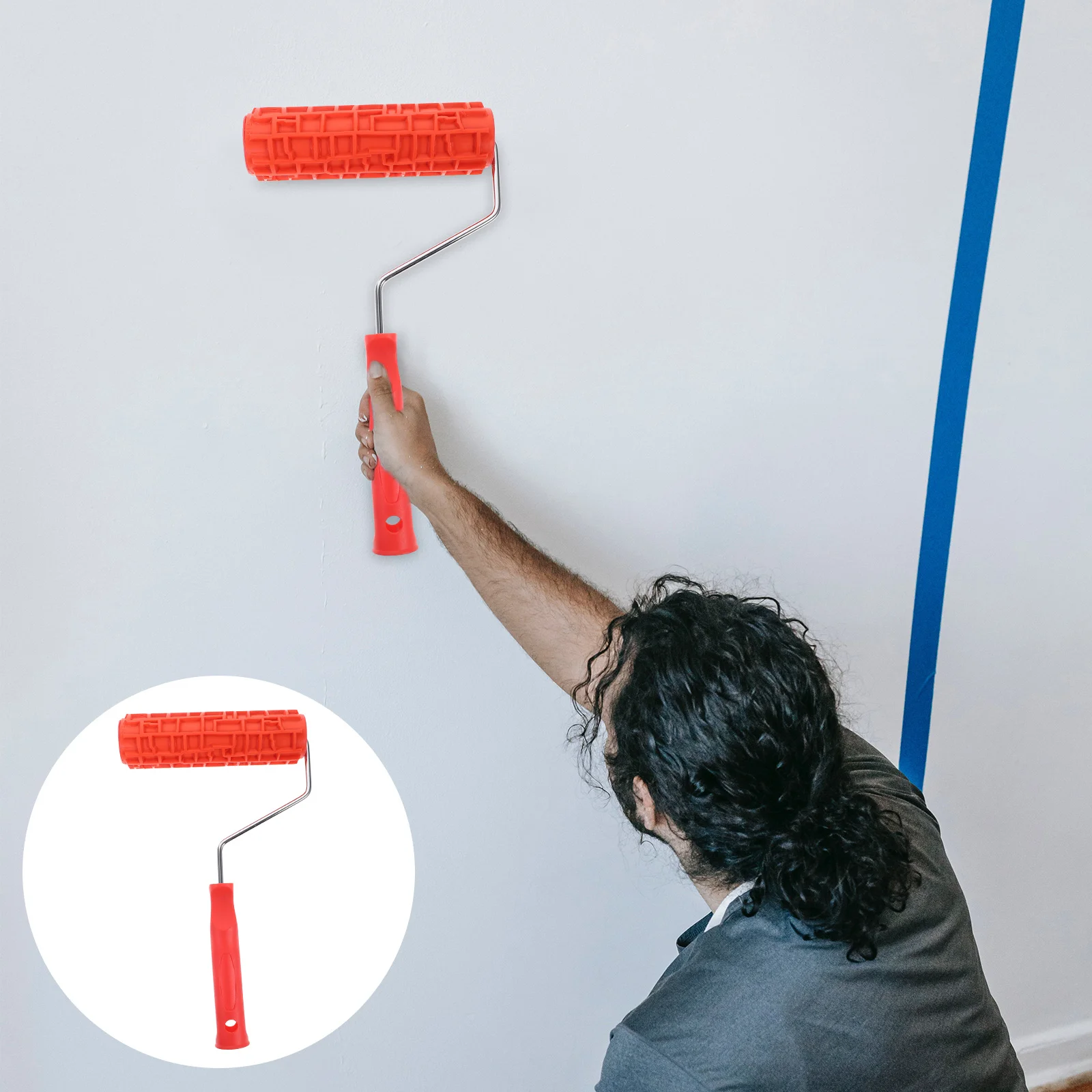 

Painting Roller Graining Knurling Tool Decorative Rubber Texture Roller