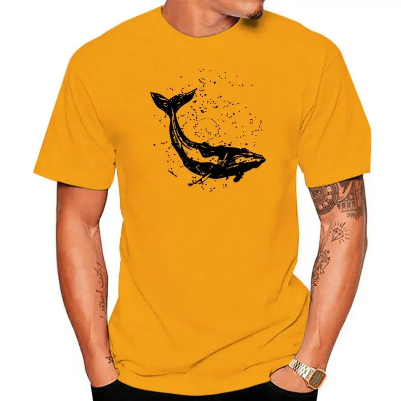 

Casual Wild Spirit T-shirts Europe Tshirts Man Grey T Shirt Summer/Autumn Hot Sale Cotton Clothes Whale Print Top Tees