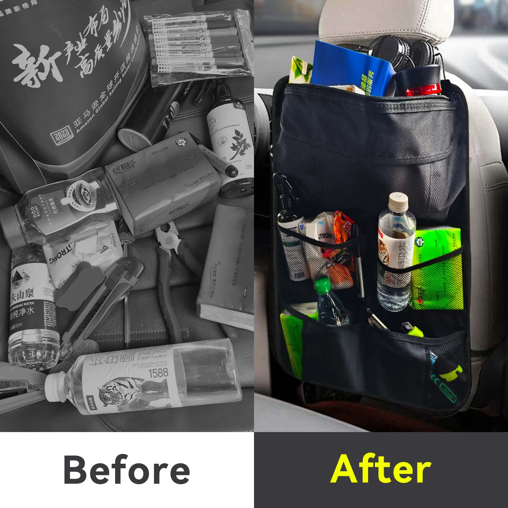 Car Back Multi Pocket Storage Bag with Tablet Holder for Kids Car Seat Organizer car seat organizer