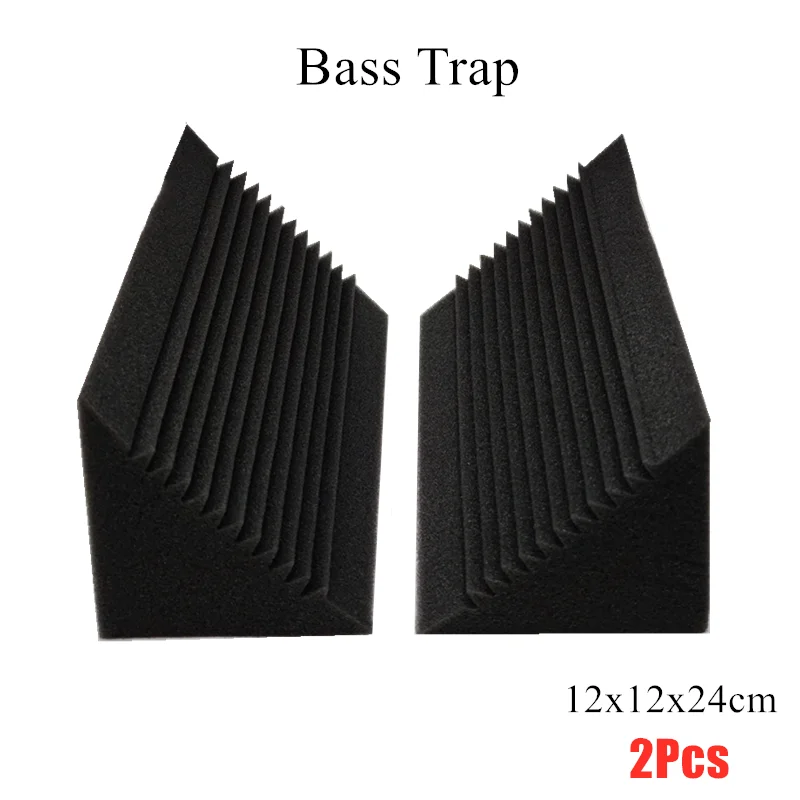 2PCS Pack 9.5" X 4.7" X 4.7" Acoustic Foam Bass Trap Sound Absorption Studio Soundproofing Corner Wall Foam Flame Retardant