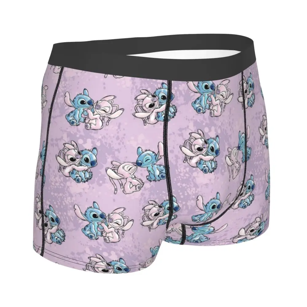 Custom Stitch Lion Cute Boxers Shorts Men's Disney Movie Briefs Underwear Fashion Underpants