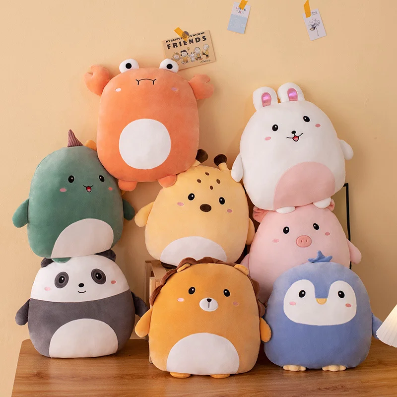 

40cm Cute Plush Lion Penguin Pig Rabbit Panda Deer Pillow Toys Stuffed Soft Peluche Forest Animal Sofa Cushion Kids Girls Gift