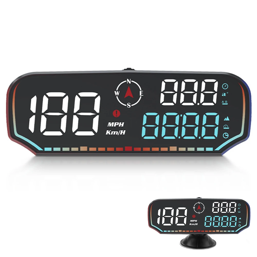 

HD Display Screen With Multiple Alarm Functions G14 HUD Car Head Up Display Altitude Date Speedometer BeiDou GPS