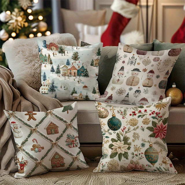 Festive Christmas Pillow Cover 4