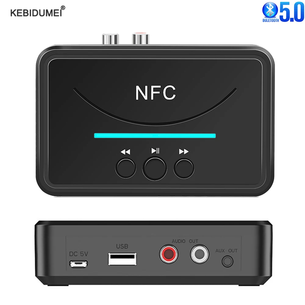 Bluetooth 5.0 Audio Receiver Adapter NFC - Audio Signal Converters