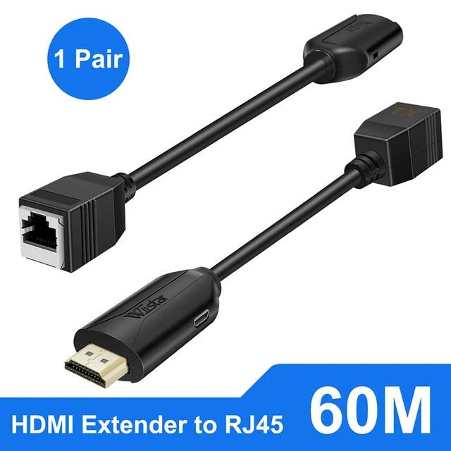 Hdmi Extender 1080p Rj45 Ports Lan Network 4k Hdmi Extension Signal Up To  30m Over Cat5e 6 Utp Lan Ethernet For Hdtv Monitor - Converters - AliExpress