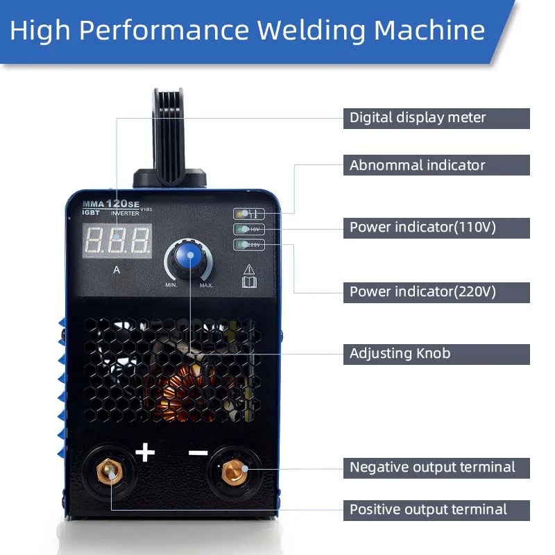 RILAND 110/220V ARC Welding Machine Stick Welder with Synergic Control, Mini Welder with LCD Digital Display for Home Beginner 4
