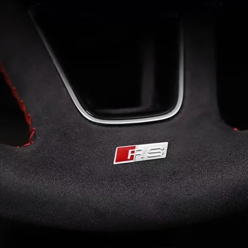 3D Steering Wheel Badge Emblem 3D Steering Wheel Sticker Car Sticker 2/5/10pcs For Audi Sline RS Car Accessories