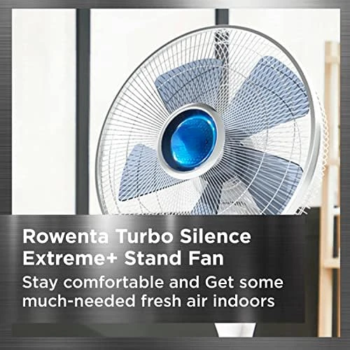 

Silence Standing Floor Fan with Remote 53 Inches Ultra Quiet Fan Oscillating, Portable, 5 Speeds, Indoor, Refresh Up to 23-Feet