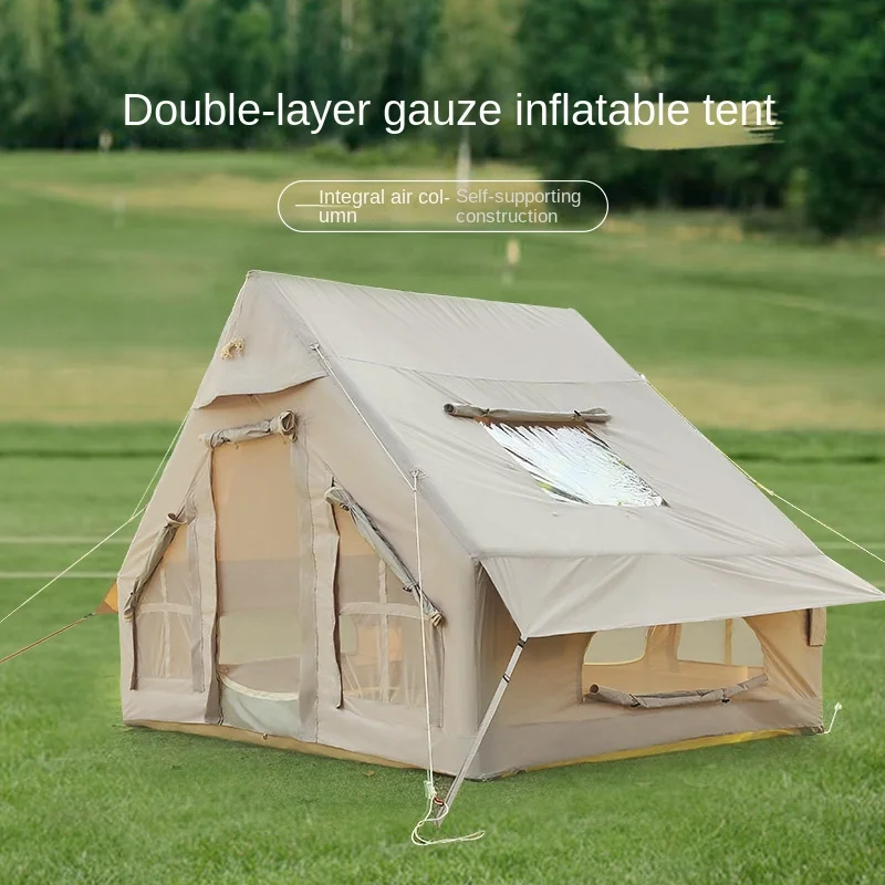 

Outdoor portable tent for tourism and camping, rain proof, super large, fully automatic, no need to build inflatable and thicken