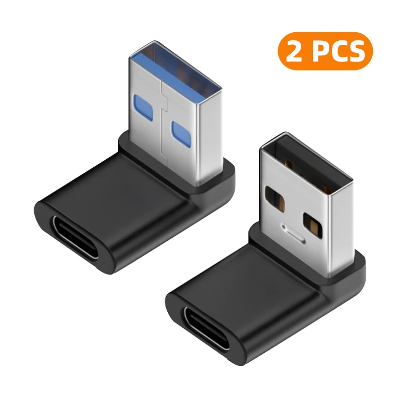 ตัวเลือกสินค้า อะแดปเตอร์ USB-A ถึง Type-C 90 องศา 10Gbps