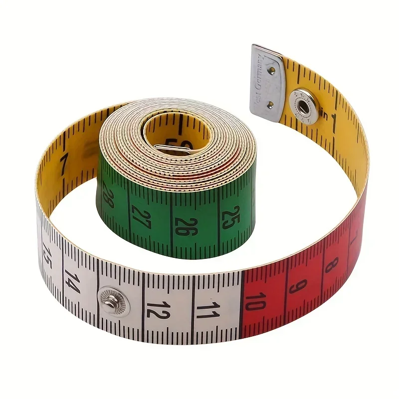 Soft PVC Measuring Tape with Snap Fasteners for Sewing and Crafts