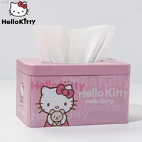 Sanrio Hello Kitty Tissue Case Cartoon Cute Home Restaurant Dormitory Accessories Desktop Decoration Napkin Paper Box Canister 1