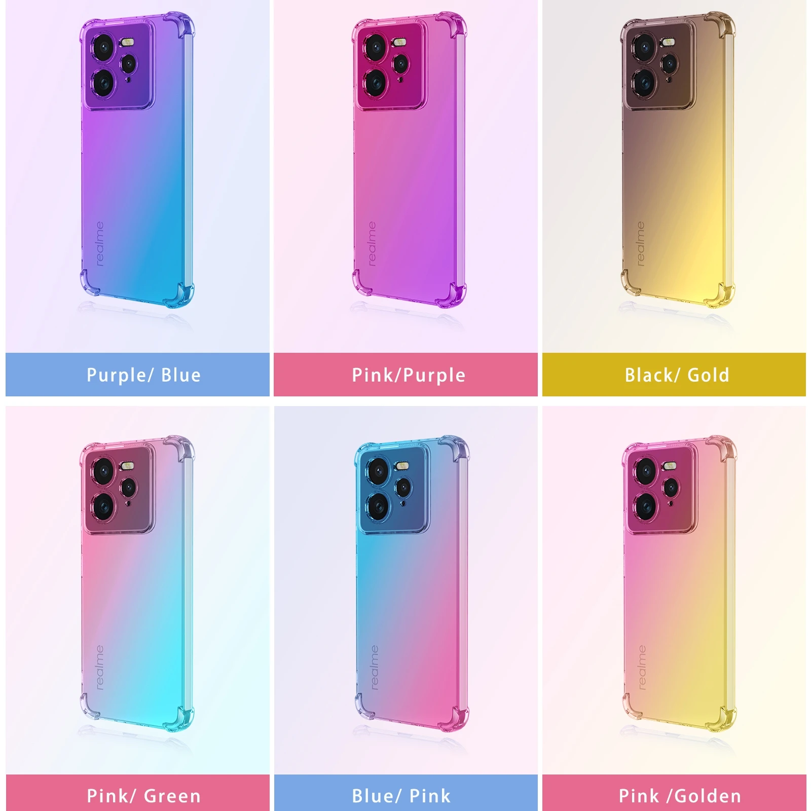 Gradient Airbag TPU Shockproof Protective Case