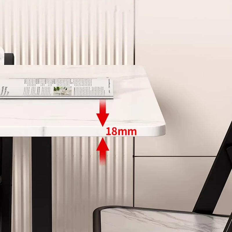 Tavoli da pranzo di lusso italiani Tavoli da pranzo moderni pieghevoli dal design unico Impermeabili Eleganti Muebles De Comedor Mobili per la casa - immagine 3