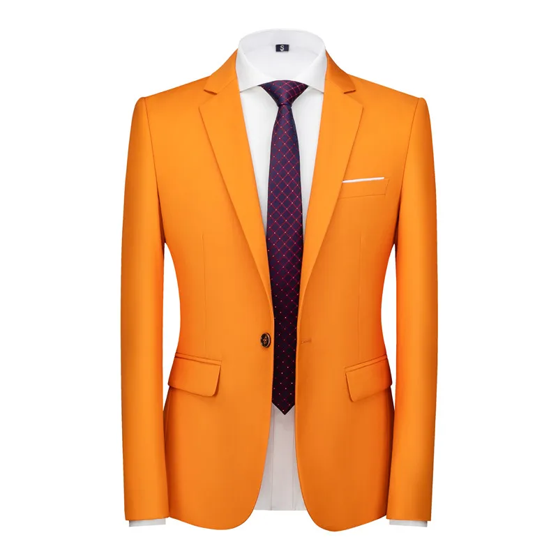 Men Suits Jackets Plus Size 6XL-M Candy Colors Business Slim Blazers Formal Office Social Club Casual