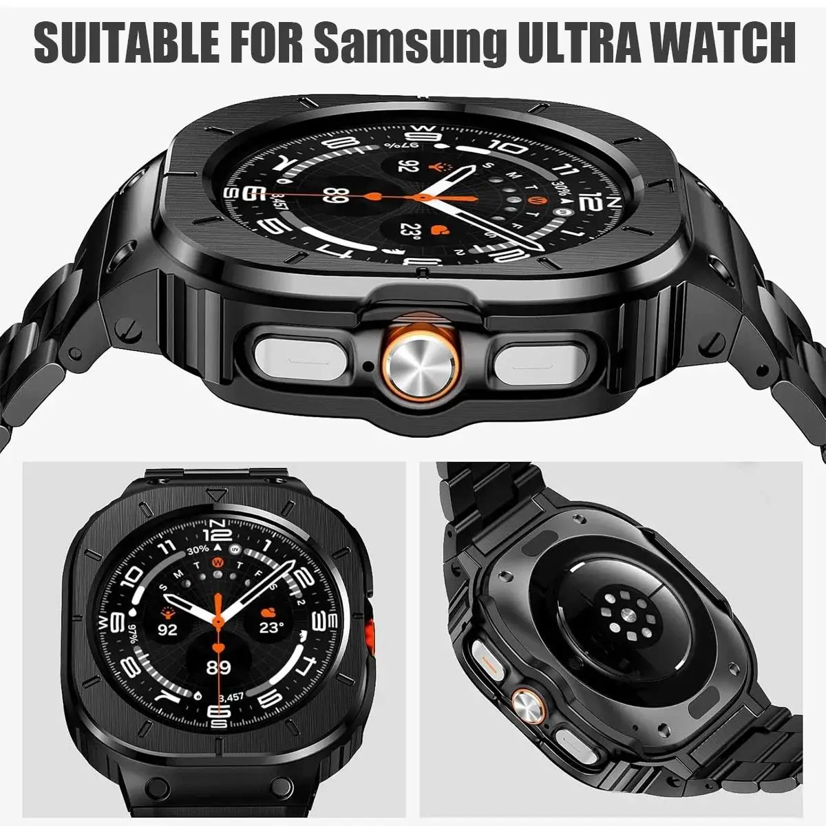 Premium Stainless Steel Watch Strap - Elegant Metal Band Bracelet Accessory