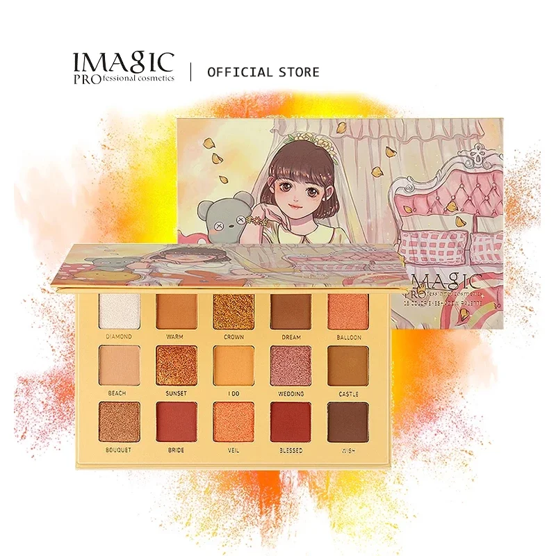 Eye Shadow Eye Shadow Plate IMAGIC Eyeshadow Palette 15 Colors Matte Shimmer Glitter