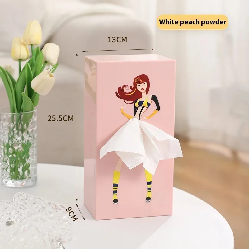New Gifts Waterproof Classy Girl Tissue Box Napkin Holder Craft Ornaments Desktop Storage Boxes Hangable Storage Case Car 4