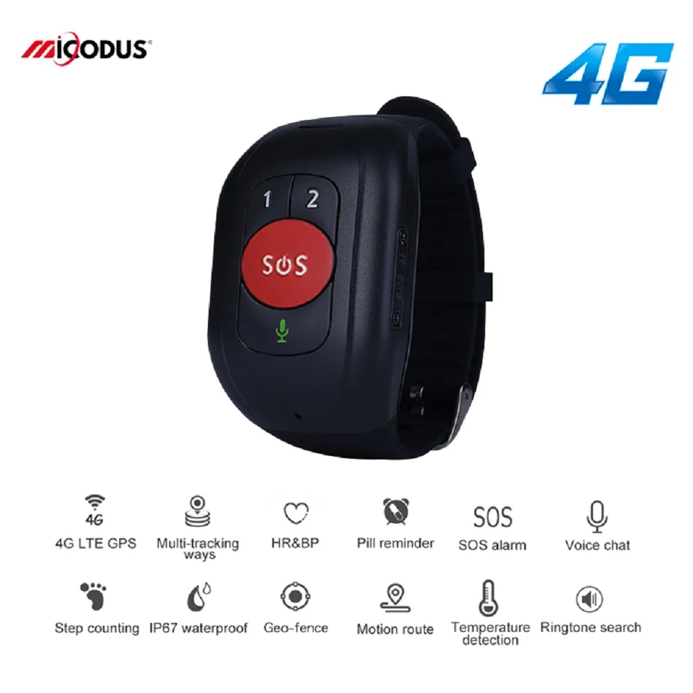4g Gps Tracker Adult Waterproof Ip67 Elderly Falling Detection Sos Geo