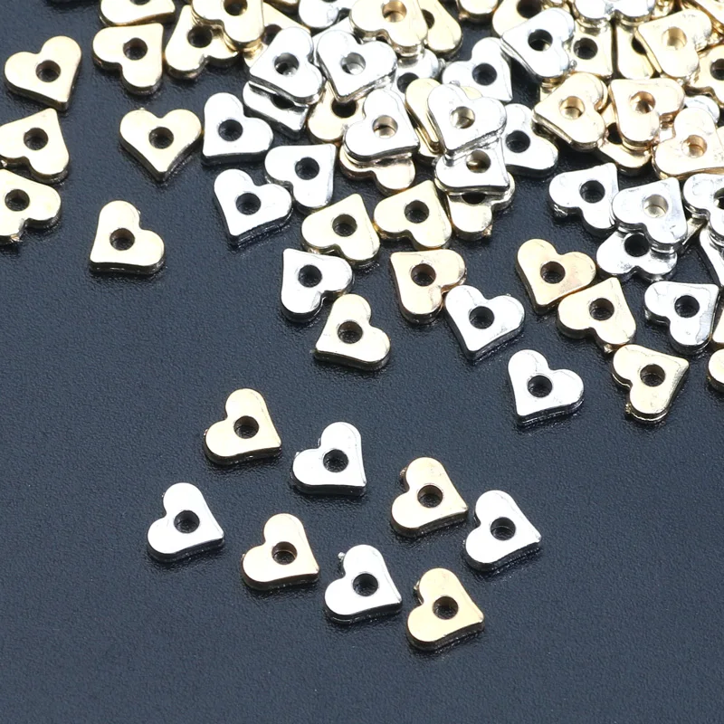 50Pcs/Lot 5mm CCB Hearts Spacer Loose Bead Charm Acrylic Beads for Bracelets  Necklaces Jewelry Making Findings Accessories - AliExpress