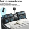 Multifunctional King Size Bed Frame, 720P Projector/Air Purifier/Massage Function/Music Speaker/USB Port/Storage Drawers 5
