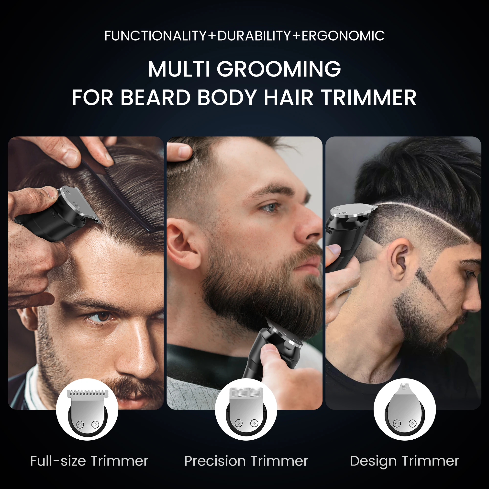 Sejoy Electric Hair Clippers For Men Cordless USB Hair Trimmer Professional Barber Clipper Rechargeable Hair Cutter Machine 6