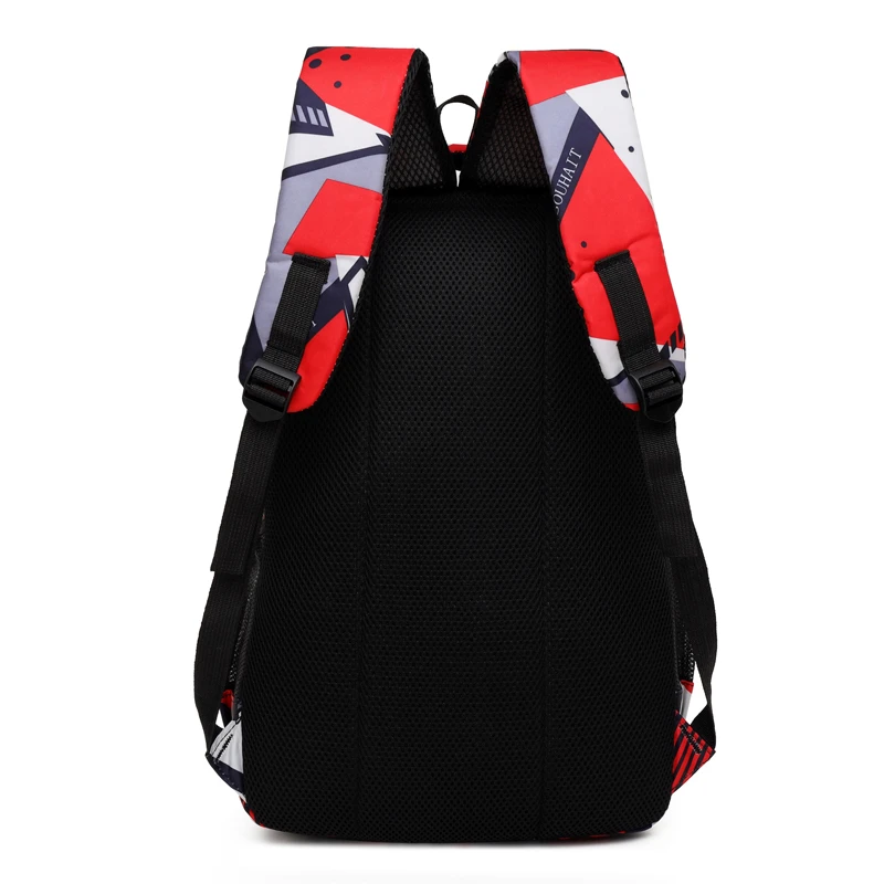 Large-capacity leisure backpack - a versatile schoolbag equipped with adjustable shoulder straps, zipper closure, and polyester