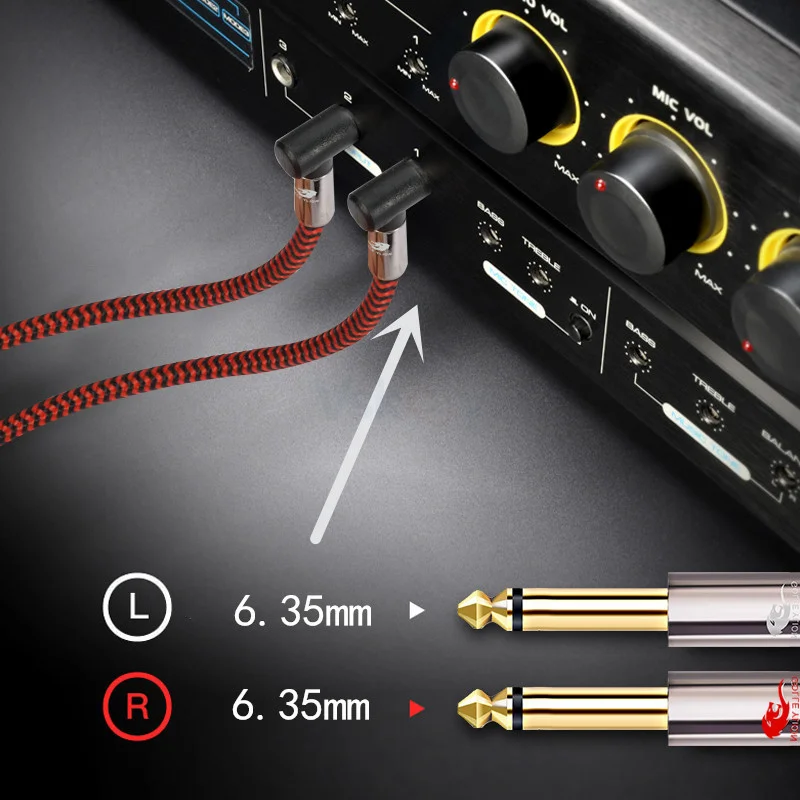 Cavo Audio 6.35mm Cavo Audio Mono 6.35mm (1/4") TS Maschio-Maschio - Lunghezze 3M, 5M, 10M Per Chitarra, Amplificatori Master Audio - Foto 6