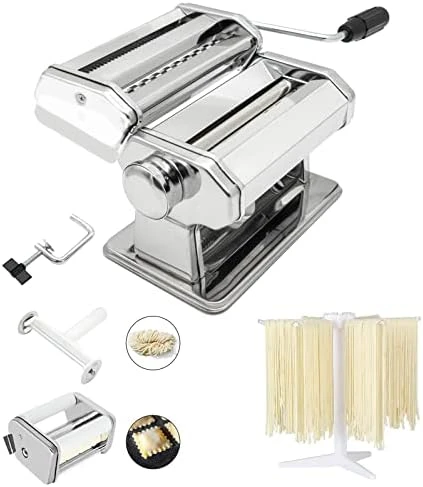 0.5-2.5mm Hand Crank Noodle Machine Stainless Steel Dough Roller Pasta Maker  7 Thickness Settings - AliExpress