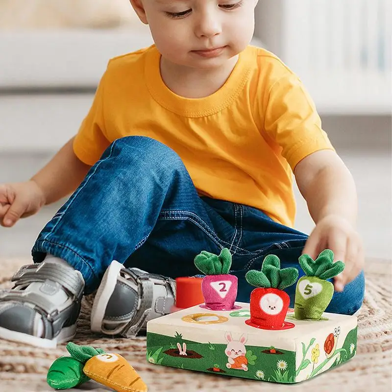 Montessori Carrot Sorting Toy Digital Sorting Matching Educational Toys Shape Sorter Preschool Learning Fine Motor Toys 4