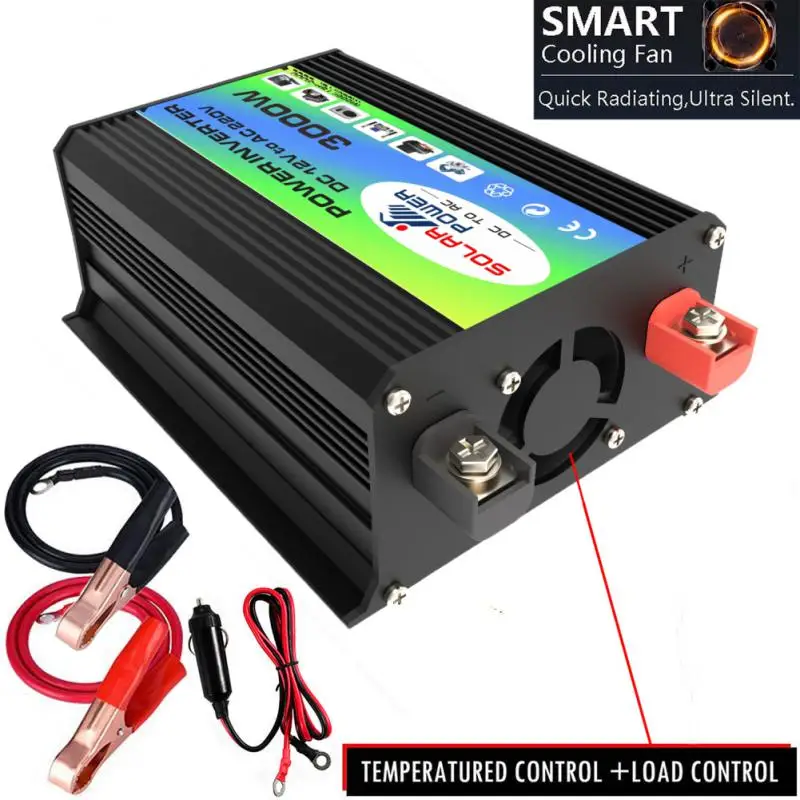 

Vehicle Mounted Inverter 300W 12V To 110V220V Dual USB Car Power Inverter Mobile Phone Charging Inverter