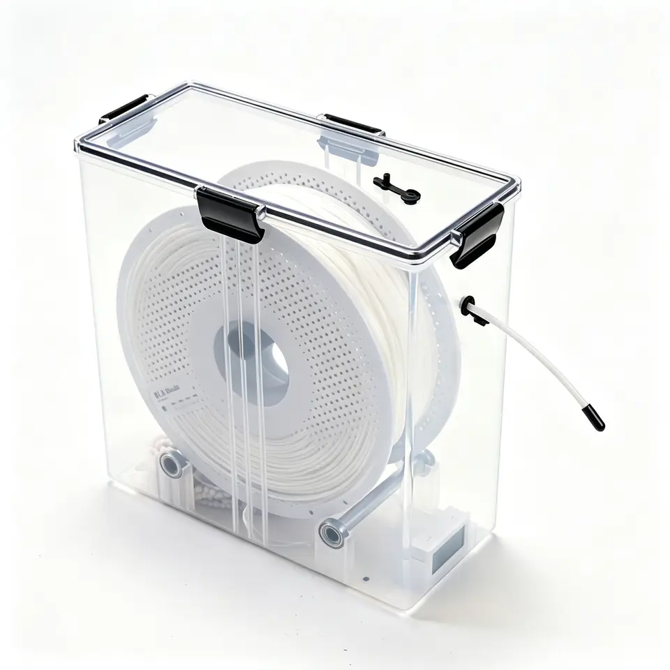 Dustproof 3D Printing Filament Dry Box Hygrometer Thermometer Filament Storage Case Viewable Anti-Moisture image 2