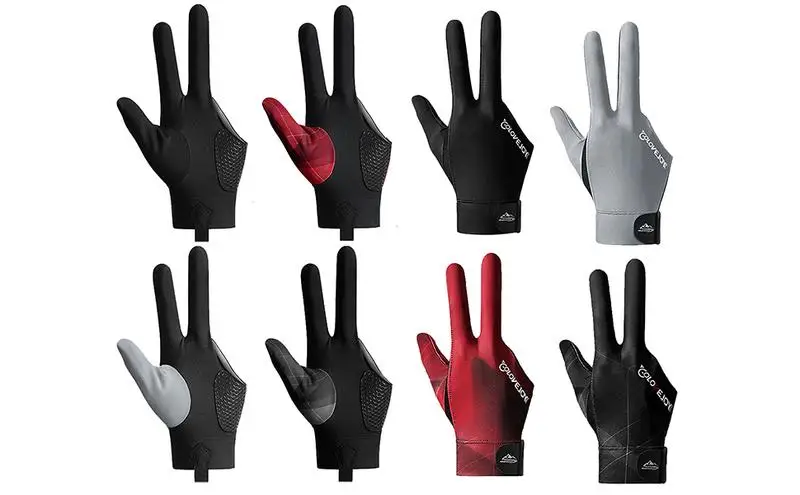 

Billiards Gloves Pool Table Gloves Open Finger Gloves Left/Right Hand 3 Fingers Pool Gloves Universal Size for Shooters Snooker