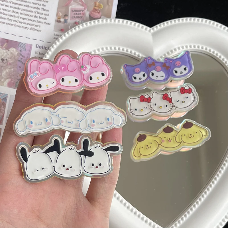 

Sanrioed шпилька для волос My Melodys Cinnamorolls HelloKittys без следов шпилька для волос с бахромой шпилька для волос Kuromis заколка для волос с бантом для девочек Аксессуары