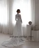SoDigne Mermaid Lace Boho Wedding Dresses Full Sleeves Halter Bridal Dress Elegant Long Wedding Gown Custom Made 4
