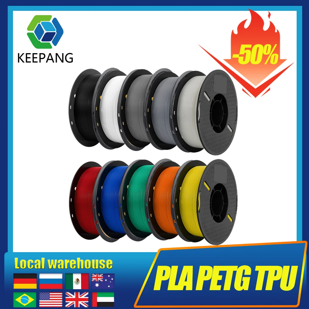 

Kingroon PETG TPU PLA Filament 1.75mm 10KG 1KG(2.2lbs)/Spool Multiple Colour 3D Printing Materials for 3D Pen FDM 3D Printer