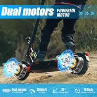 Trottinette électrique adulte Joyor T10, batterie 60V 18Ah, moteur 1000W*2, vitesse 25 km/h, autonomie 75 km, pneus 10 pouces pour routes de montagne 2