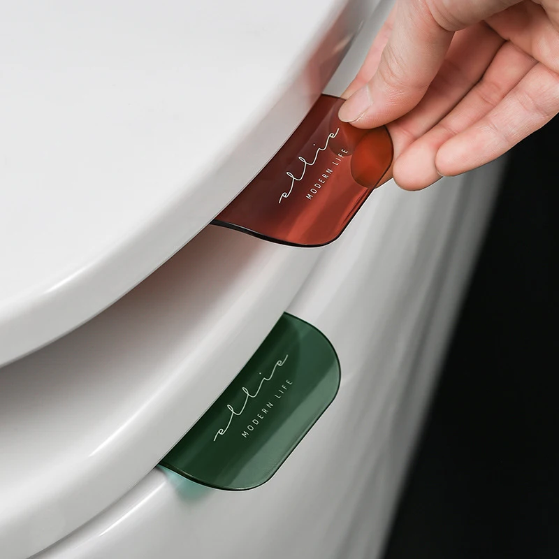 Portable Nordic Transparent Toilet Seat Lifter Toilet Lifting Device Avoid Touching Lid Handle WC Accessories