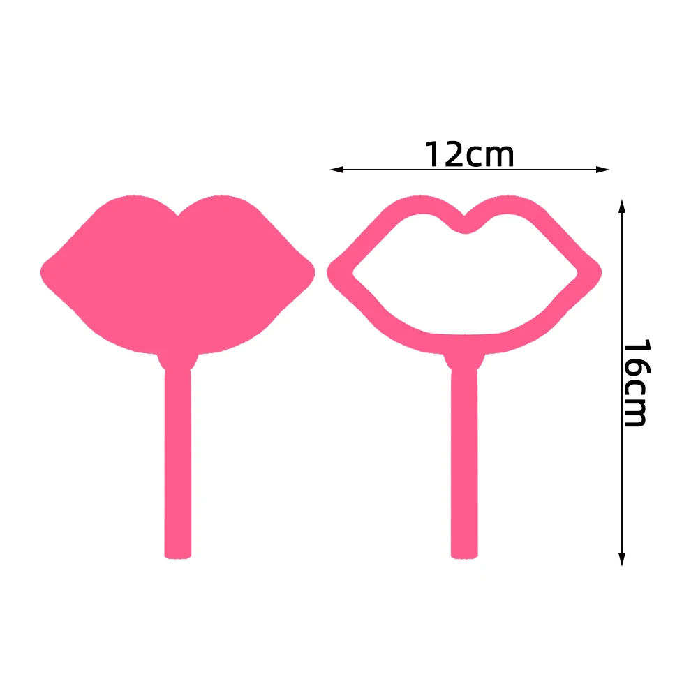 1 Pc Lip Shape Hand Mirror Makeup Cosmetics Lash Salon Home Decor SPA Wig Hair Red Pink White Black Desk Handheld Mirrors