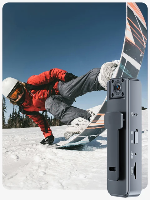 Outdoor back-clip night vision recorder, high battery life, 1080p high-definition image stabilization, 180° rotatable lens