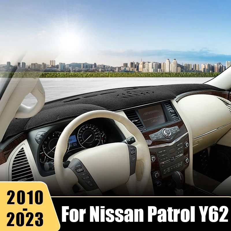 

For Nissan Patrol Y62 2010-2015 2016 2017 2018 2019 2020 2021 2022 2023 2024 Car Dashboard Cover Mat Non-Slip Carpet Accessories