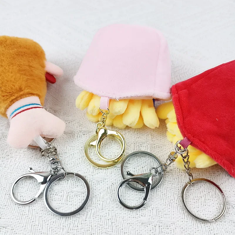Stuffed Plush Doll Cartoon Five Styles Hot Dog French Fries Hamburger Food Keychain Blackpack Pendant Kawaii Souvenir Gift Kid 4