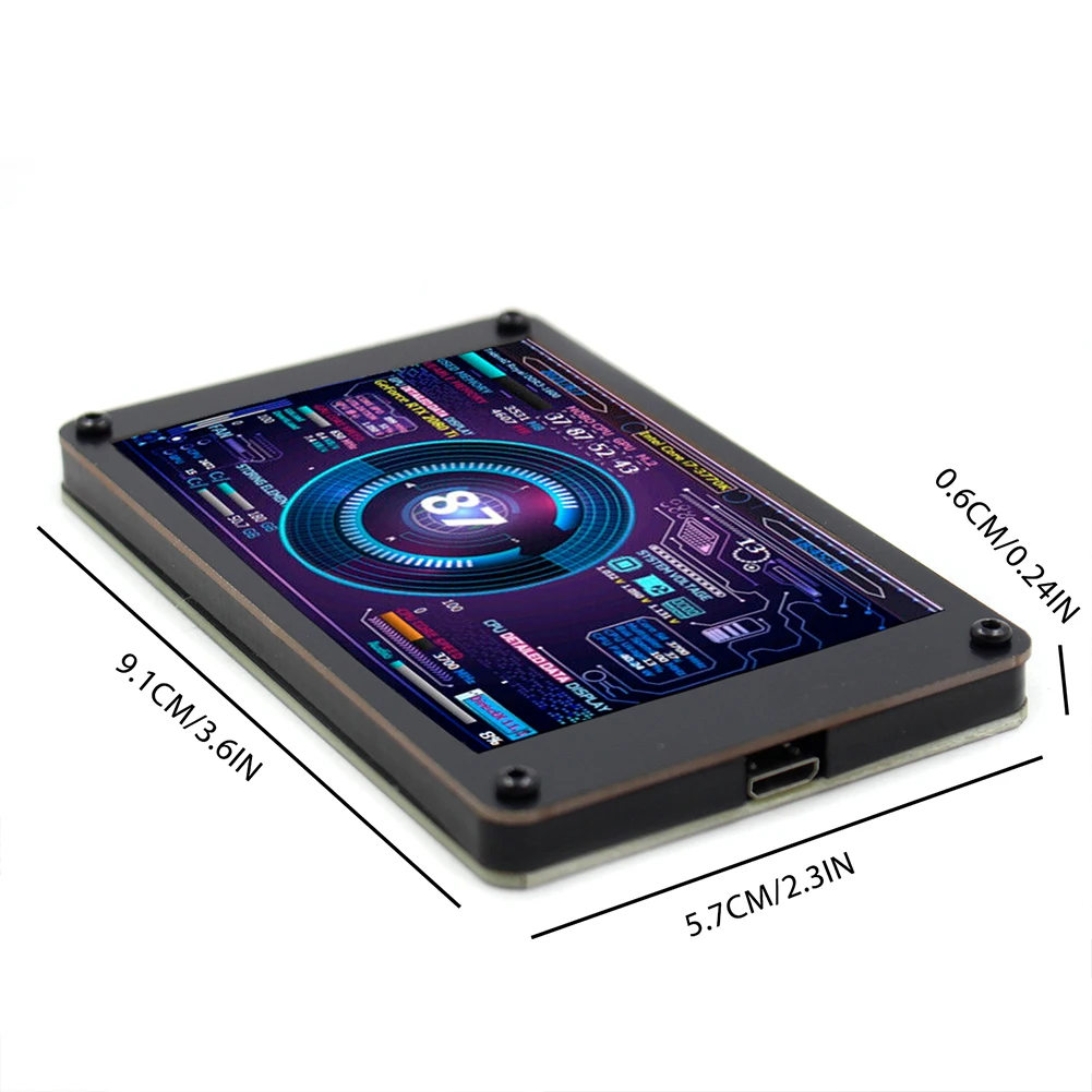 Dual USB Temperature Monitoring 3.5 Inch IPS DIY Computer Temperature Monitoring CPU GPU RAM HDD for WINDOWS LINUX Raspberry Pi