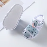 0-12M Newborn Baby Summer Sandals Kids Canvas Shoes Casual Soft Crib Shoes Toddler First Walkers Boys Girls Sandals Crib Newborn 4